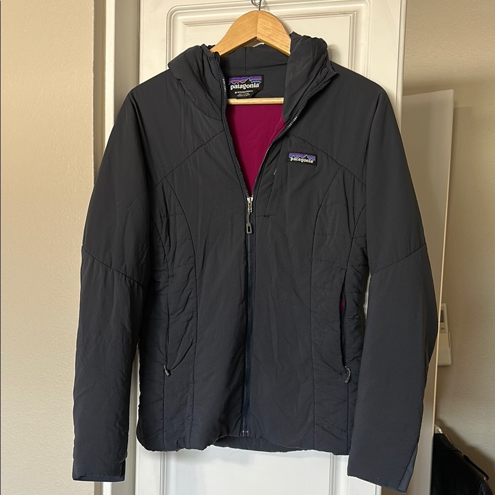 Patagonia Blue Quilted Jacket with Hood